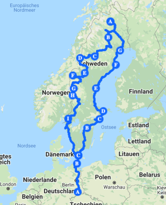 2021 schweden route